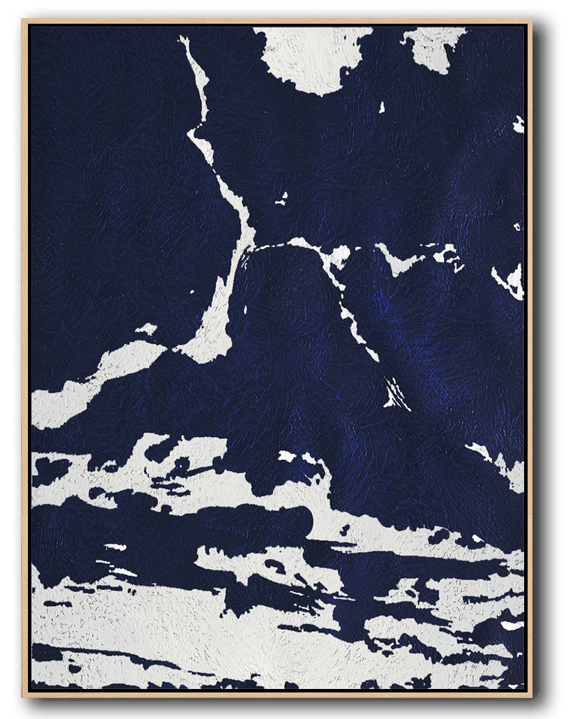 Navy and White Painting #NV4B - Click Image to Close